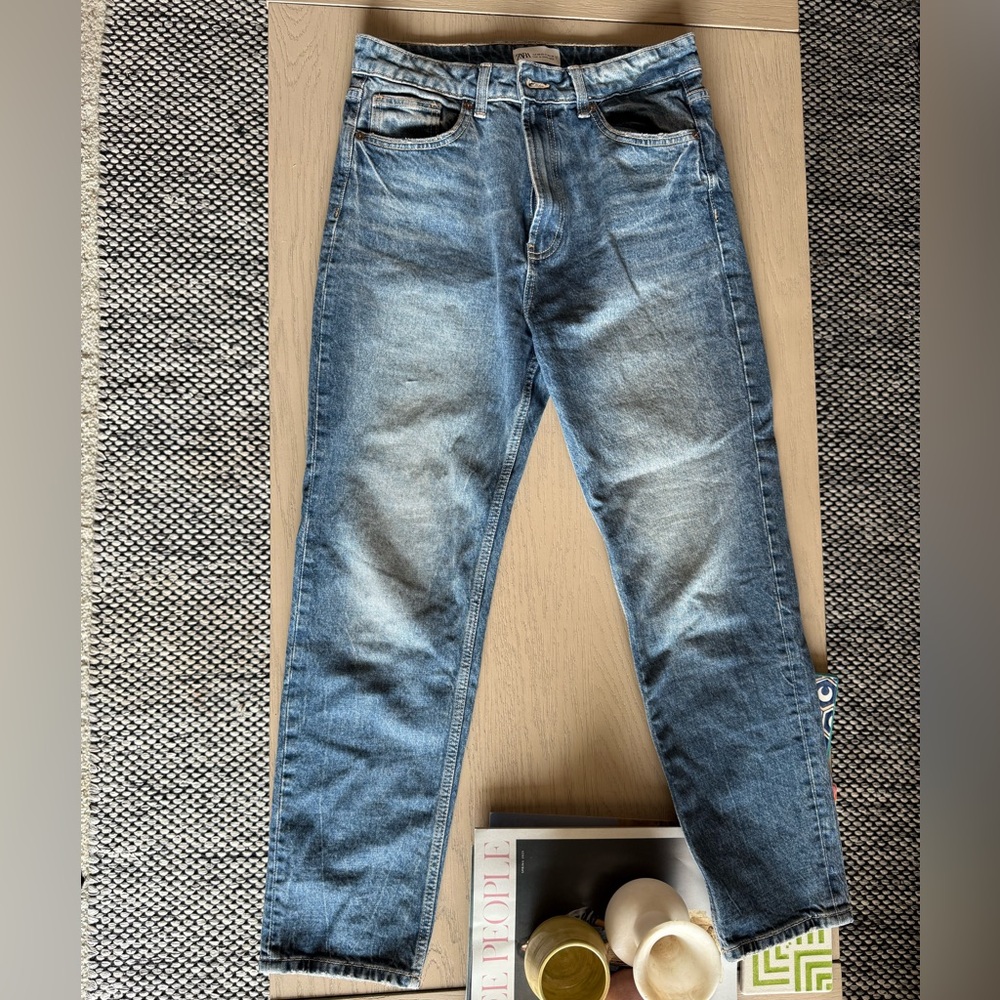 Blue Relaxed Fit Vintage Wash Jeans